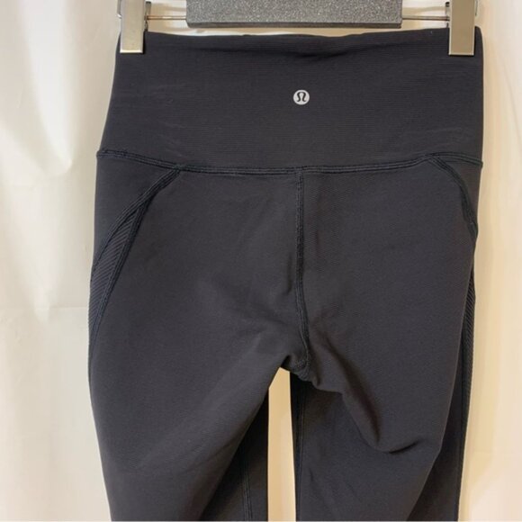 Lululemon Wunder Under High-Rise Tight Ribbed 28" Black Size 4 - Picture 8 of 8
